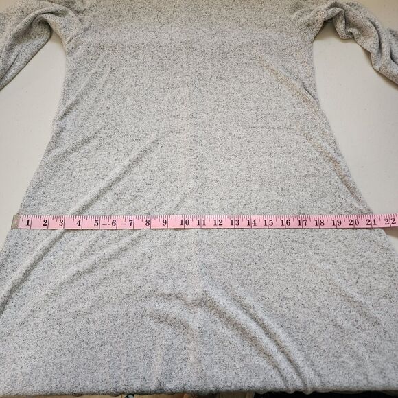 Cupio Sweater Dress Womens Medium Grey Long Sleeve Cowl Neck Comfort Cozy Knit - Picture 11 of 11